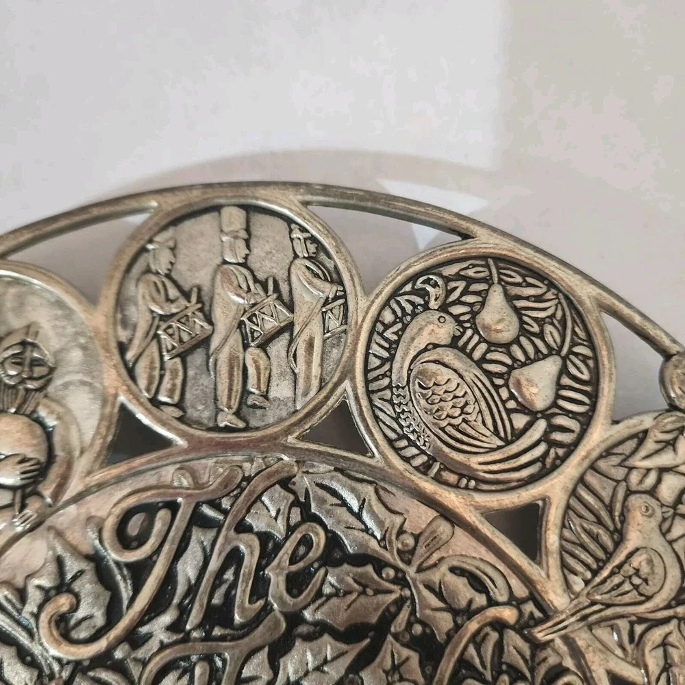 International Silver 12 Days of Christmas Plated Trivet‎
